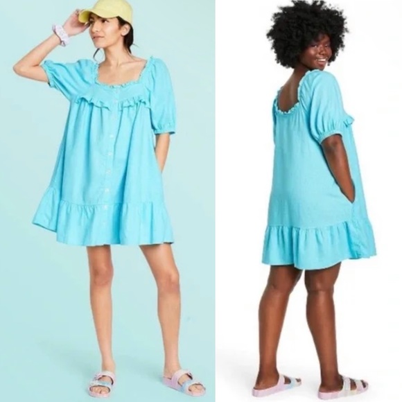 Stoney Clover Lane Dresses & Skirts - Stoney clover Lane x Target Blue Ruffled Dress size large l